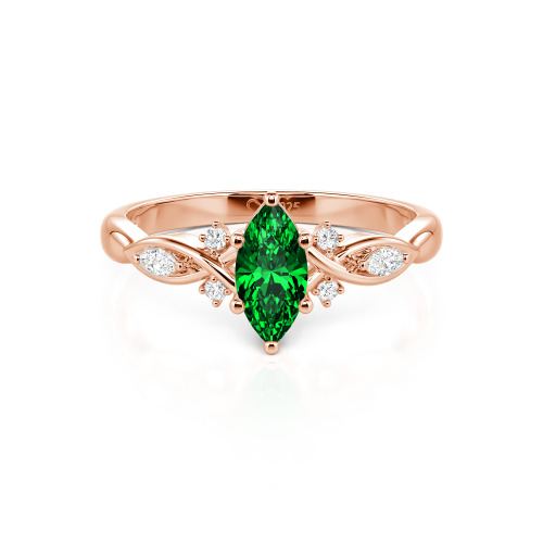 Jeulia Custom Twisted Infinity Marquise Engagement Ring