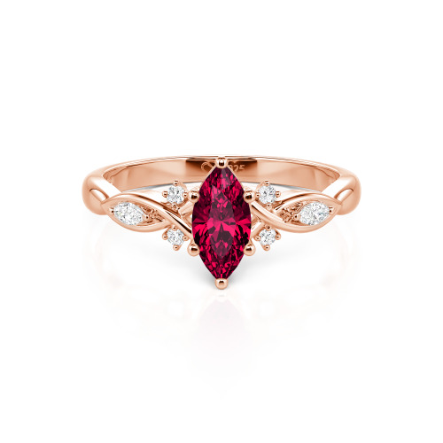 Jeulia Custom Twisted Infinity Marquise Engagement Ring