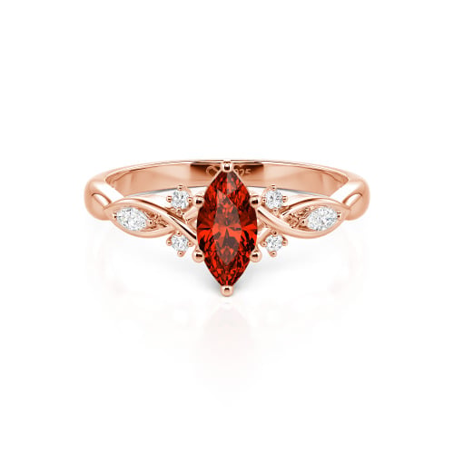 Jeulia Custom Twisted Infinity Marquise Engagement Ring