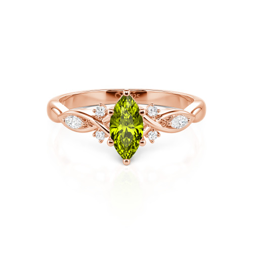 Jeulia Custom Twisted Infinity Marquise Engagement Ring