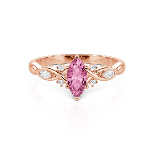 Jeulia Custom Twisted Infinity Marquise Engagement Ring
