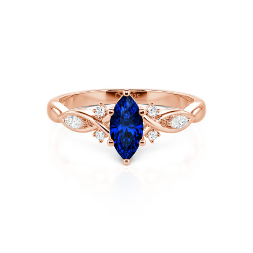 Jeulia Custom Twisted Infinity Marquise Engagement Ring