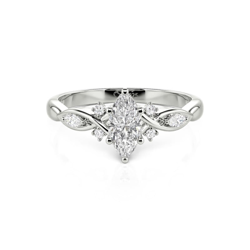Jeulia Custom Twisted Infinity Marquise Engagement Ring
