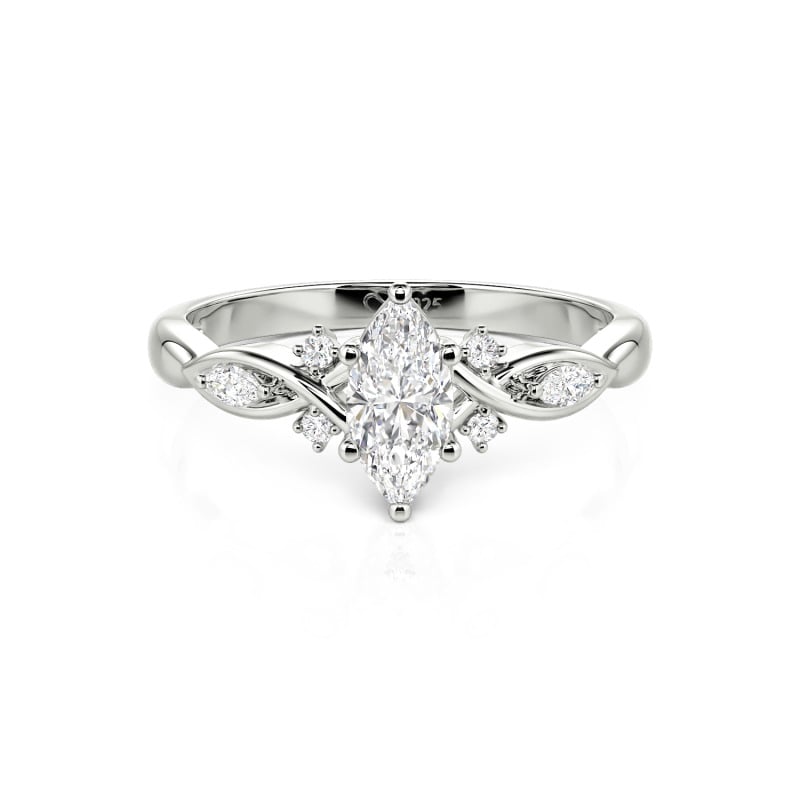 Jeulia Custom Twisted Infinity Marquise Engagement Ring