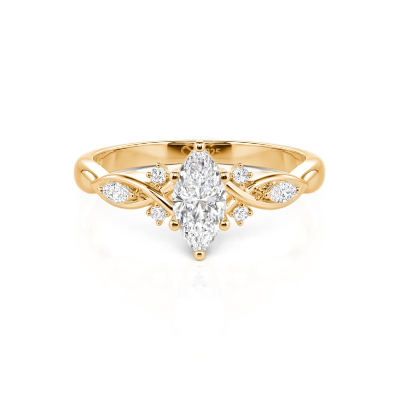 Jeulia Custom Twisted Infinity Marquise Engagement Ring