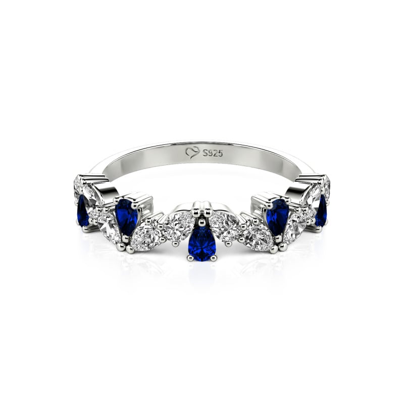 Jeulia Olivetta Custom Pear Cut Women's Wedding Band
