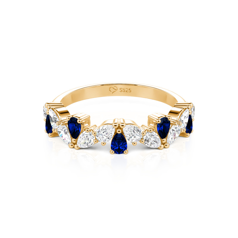 Jeulia Olivetta Custom Pear Cut Women's Wedding Band