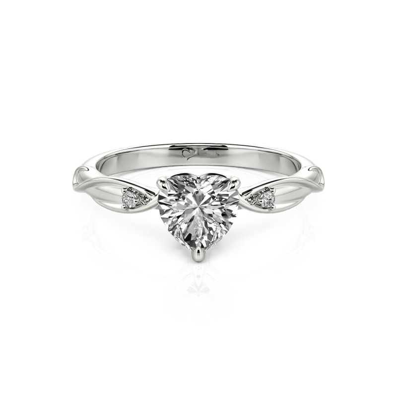 Jeulia Custom Minimalist Twist Heart Promise Ring