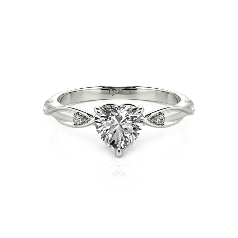 Jeulia Custom Minimalist Twist Heart Promise Ring