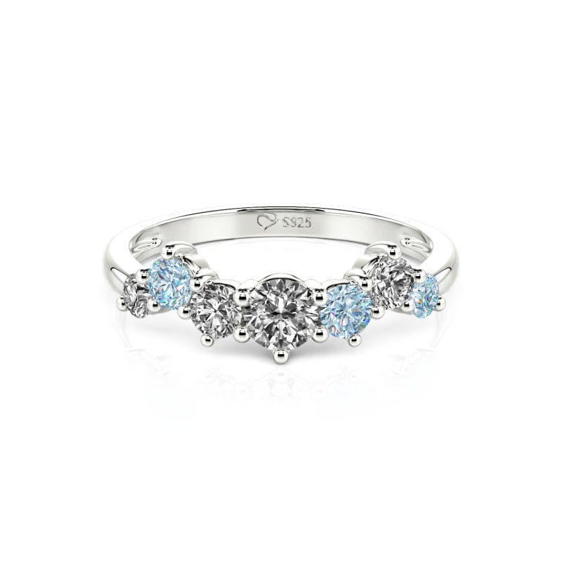 Jeulia Custom V-Shape Stackable Wedding Band 10K/14K/18K Gold & Platinum