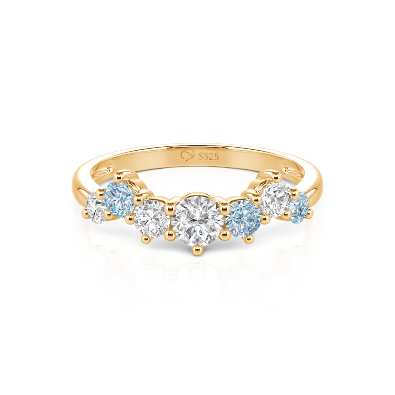Jeulia Custom V-Shape Stackable Wedding Band 10K/14K/18K Gold & Platinum