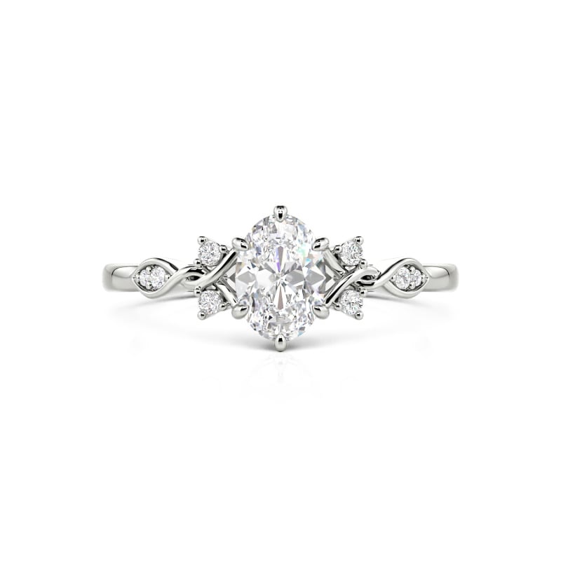 Jeulia Custom Infinity Twist Oval Cut Engagement Ring