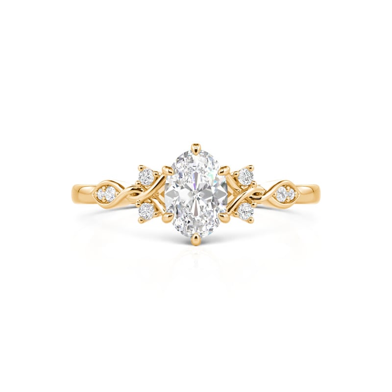 Jeulia Custom Infinity Twist Oval Cut Engagement Ring