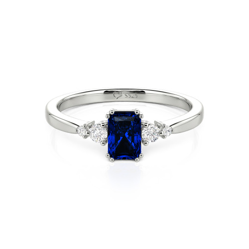 Jeulia Custom Three Stone Radiant Cut Engagement Ring