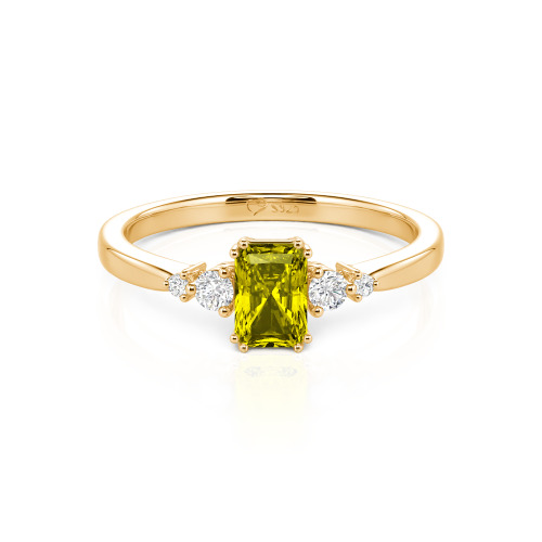 Jeulia Custom Three Stone Radiant Cut Engagement Ring
