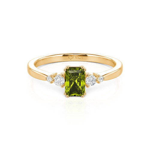 Jeulia Custom Three Stone Radiant Cut Engagement Ring