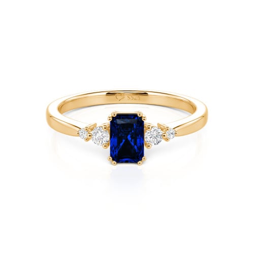 Jeulia Custom Three Stone Radiant Cut Engagement Ring