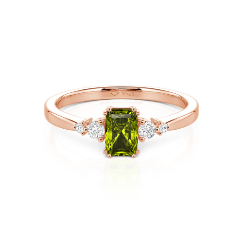 Jeulia Custom Three Stone Radiant Cut Engagement Ring