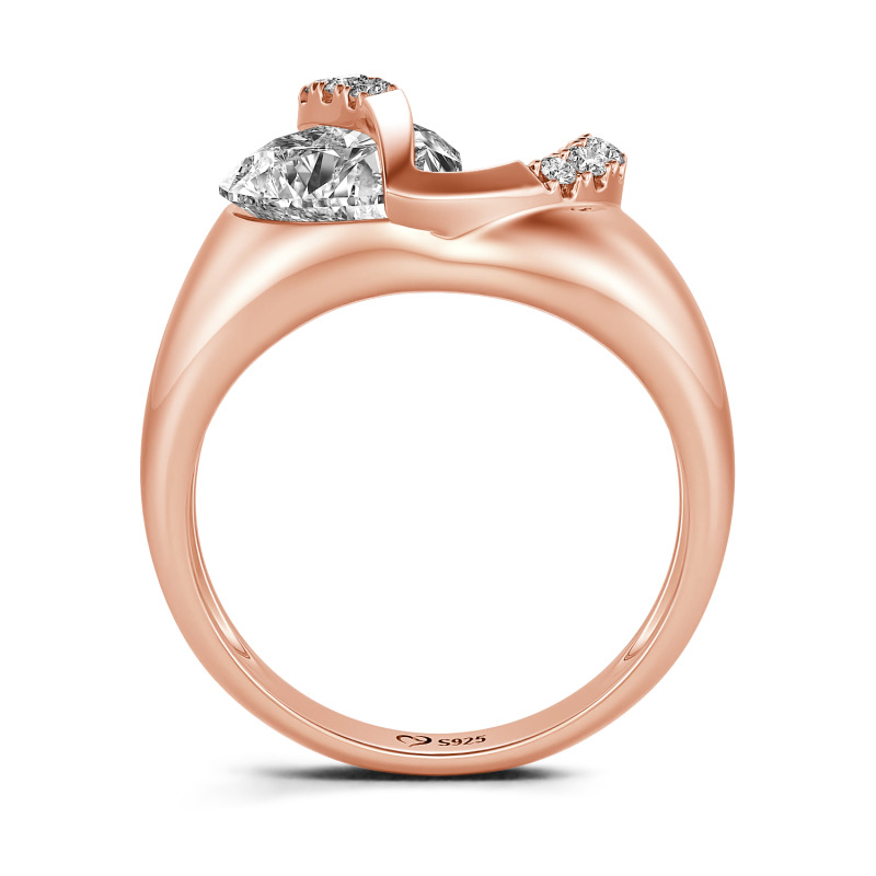 Goldfarben Über Silber & Künstlicher Weißer Opal & Rosa