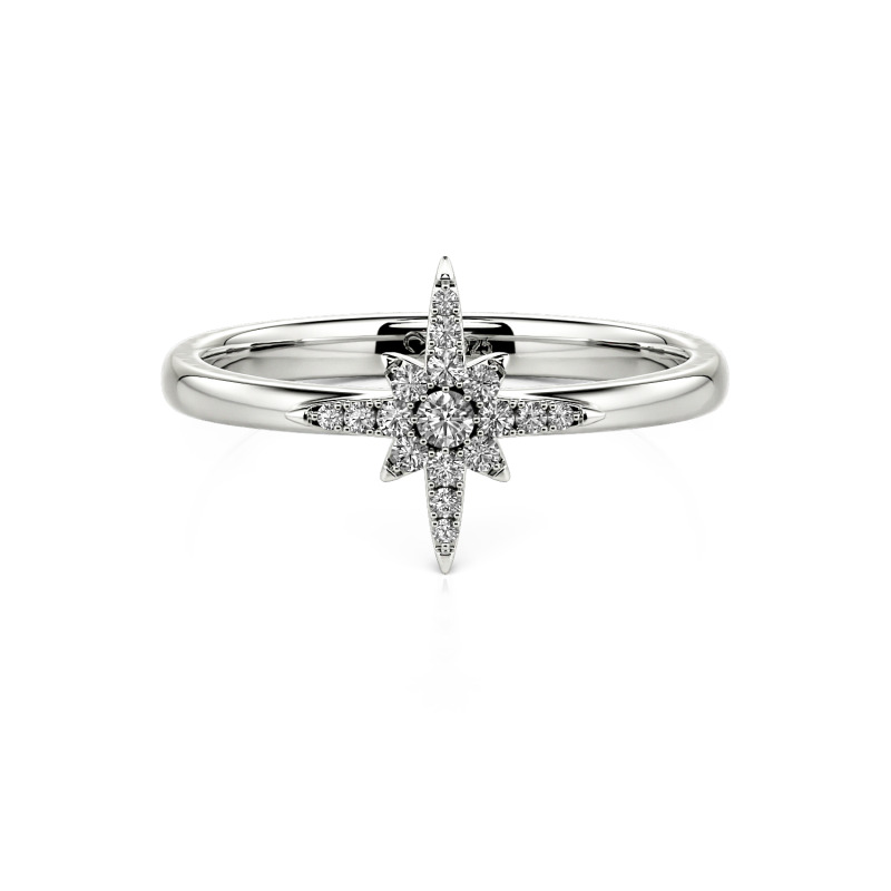 Jeulia Stapelbar Stern Sterling Silber Personalisiert Ring
