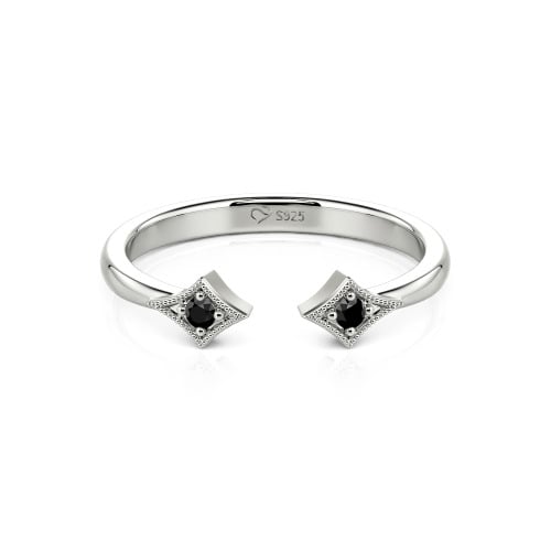 Jeulia Stackable Rhombus Open Ring