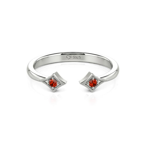 Jeulia Stackable Rhombus Open Ring