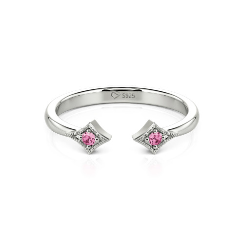 Jeulia Stackable Rhombus Open Ring