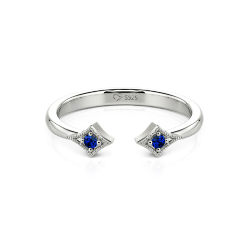 Jeulia Stackable Rhombus Open Ring