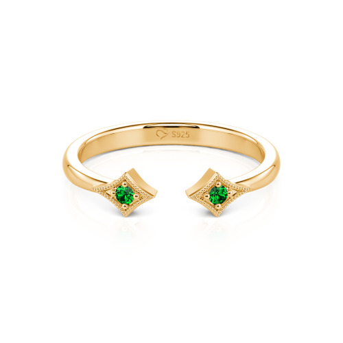 Jeulia Stackable Rhombus Open Ring