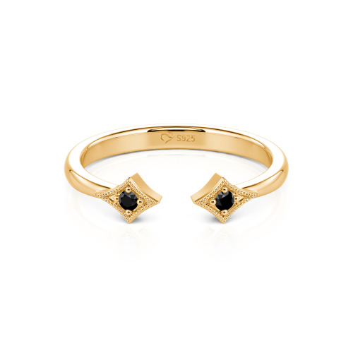 Jeulia Stackable Rhombus Open Ring