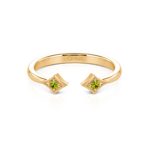 Jeulia Stackable Rhombus Open Ring