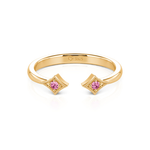 Jeulia Stackable Rhombus Open Ring