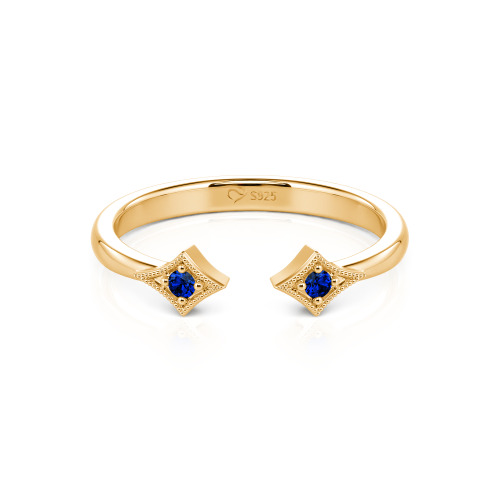 Jeulia Stackable Rhombus Open Ring