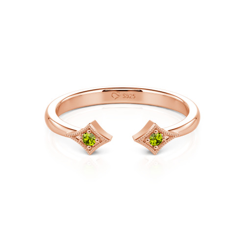 Jeulia Stackable Rhombus Open Ring