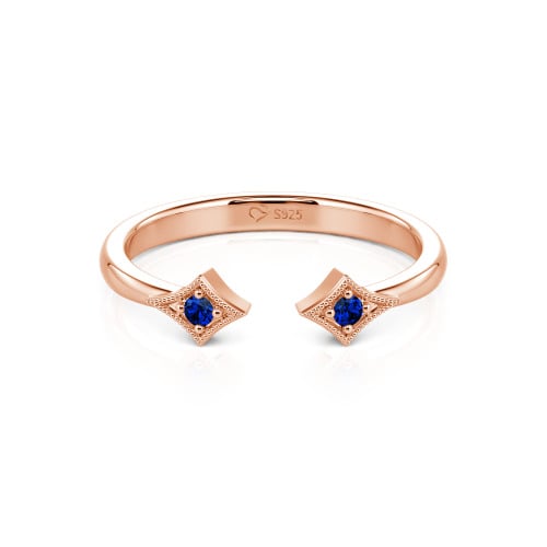 Jeulia Stackable Rhombus Open Ring