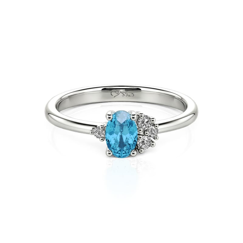 Jeulia Stapelbar Cluster Sterling Silber Personalisiert Ring