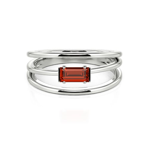 Jeulia Split Shank Emerald Cut Ring
