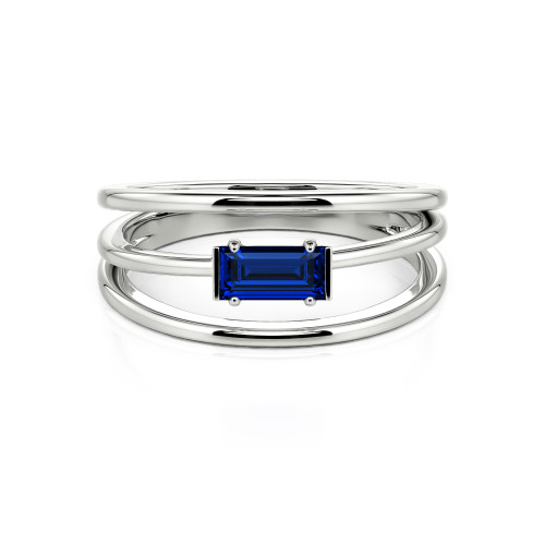 Jeulia Split Shank Emerald Cut Ring
