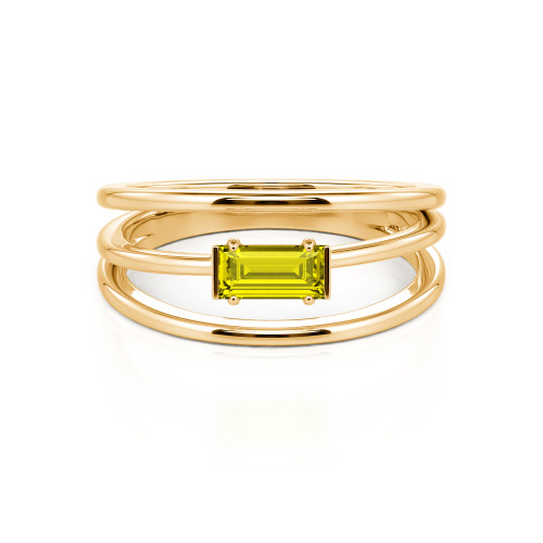 Jeulia Split Shank Emerald Cut Ring