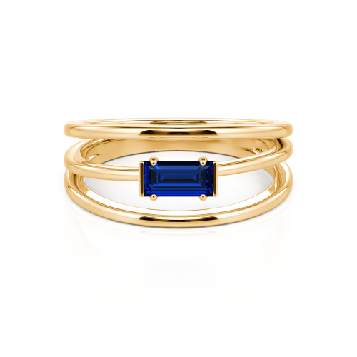 Jeulia Split Shank Emerald Cut Ring