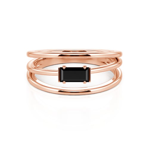 Jeulia Split Shank Emerald Cut Ring