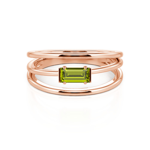 Jeulia Split Shank Emerald Cut Ring