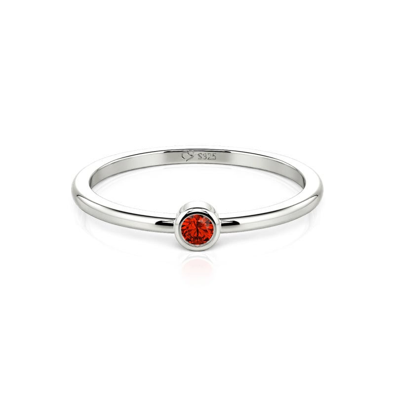 Jeulia Stapelbar Solitär Sterling Silber Personalisiert Ring