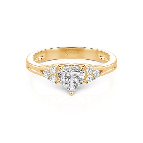 Jeulia Classic Heart Cut Sterling Silver Ring