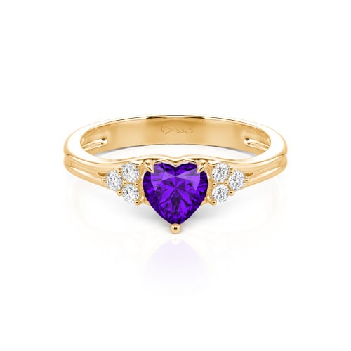 Jeulia Classic Heart Cut Sterling Silver Ring