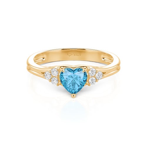 Jeulia Classic Heart Cut Sterling Silver Ring