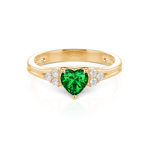 Jeulia Classic Heart Cut Sterling Silver Ring