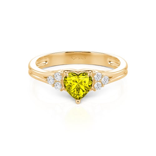 Jeulia Classic Heart Cut Sterling Silver Ring