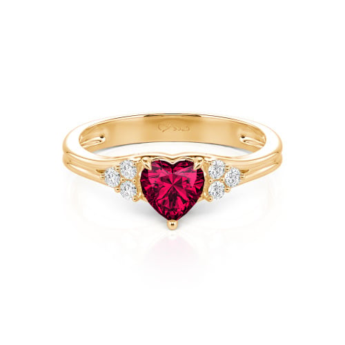 Jeulia Classic Heart Cut Sterling Silver Ring