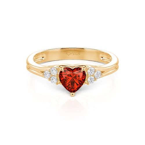 Jeulia Classic Heart Cut Sterling Silver Ring